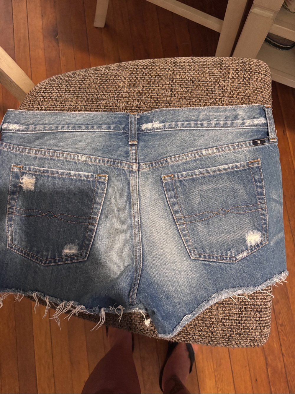 Lucky Brand Light Blue Distressed Denim Jean Shorts - Picture 4 of 5